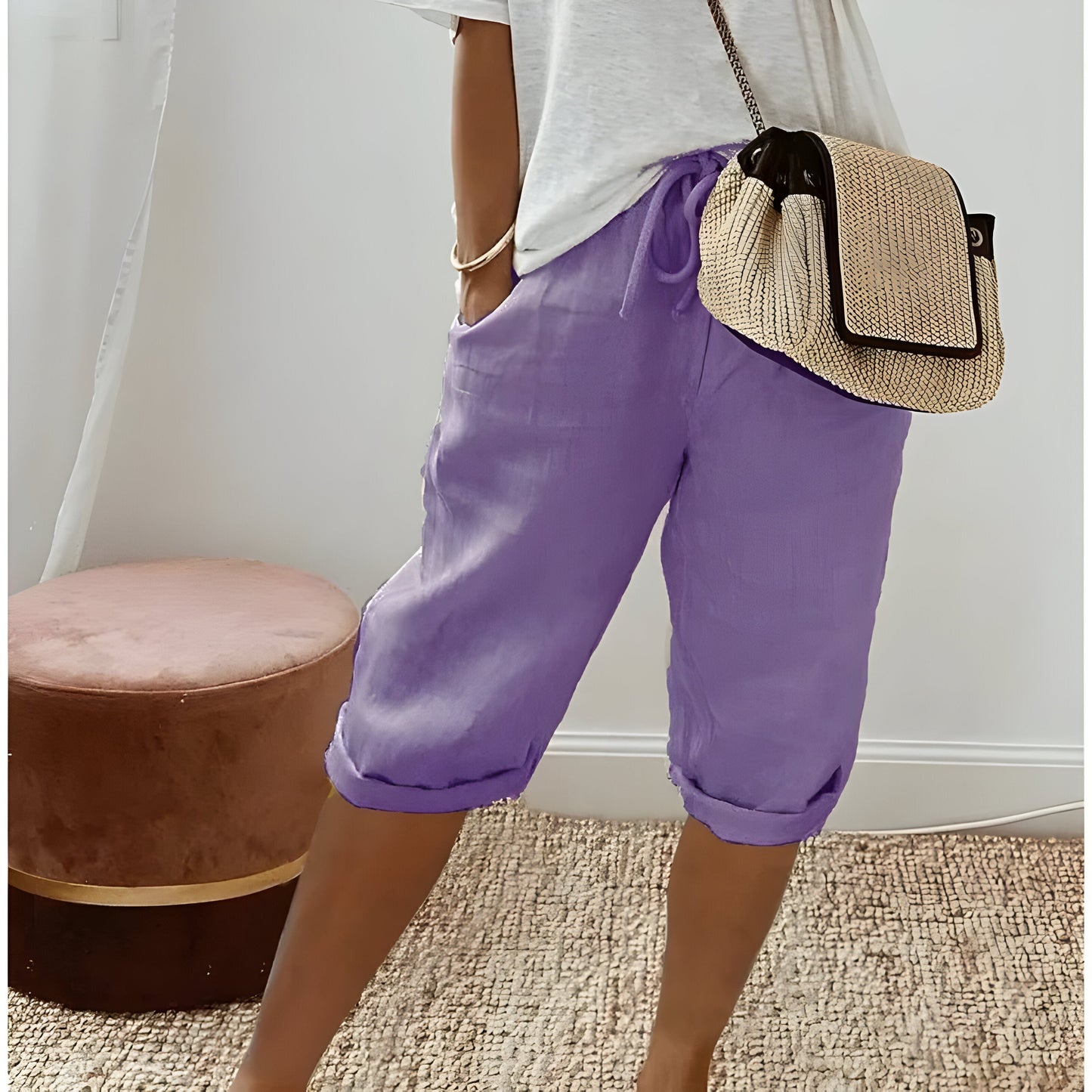 Hedwig™ | Pantalon Court en Lin pour Femmes