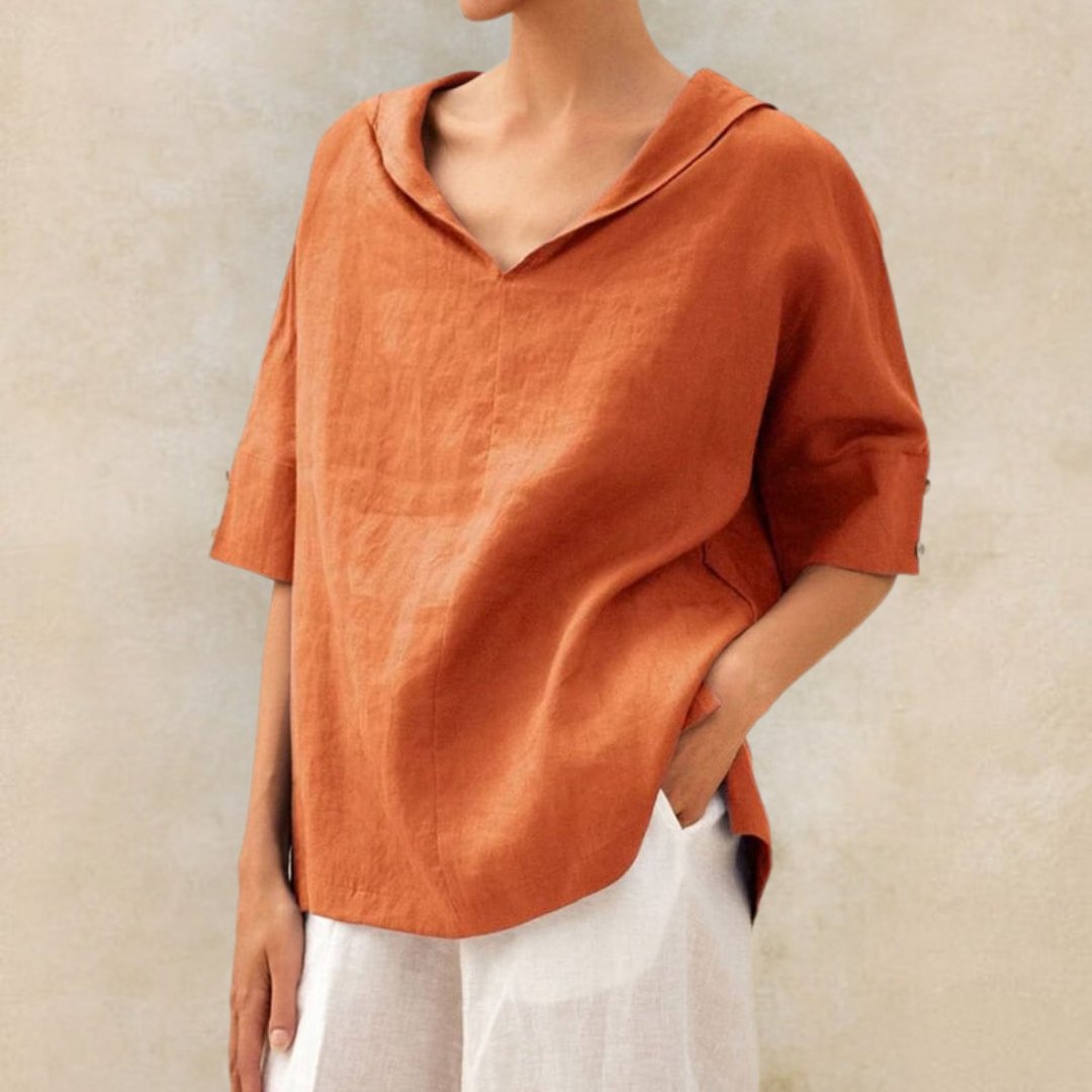 Julie™ | Chemise ample à col en V