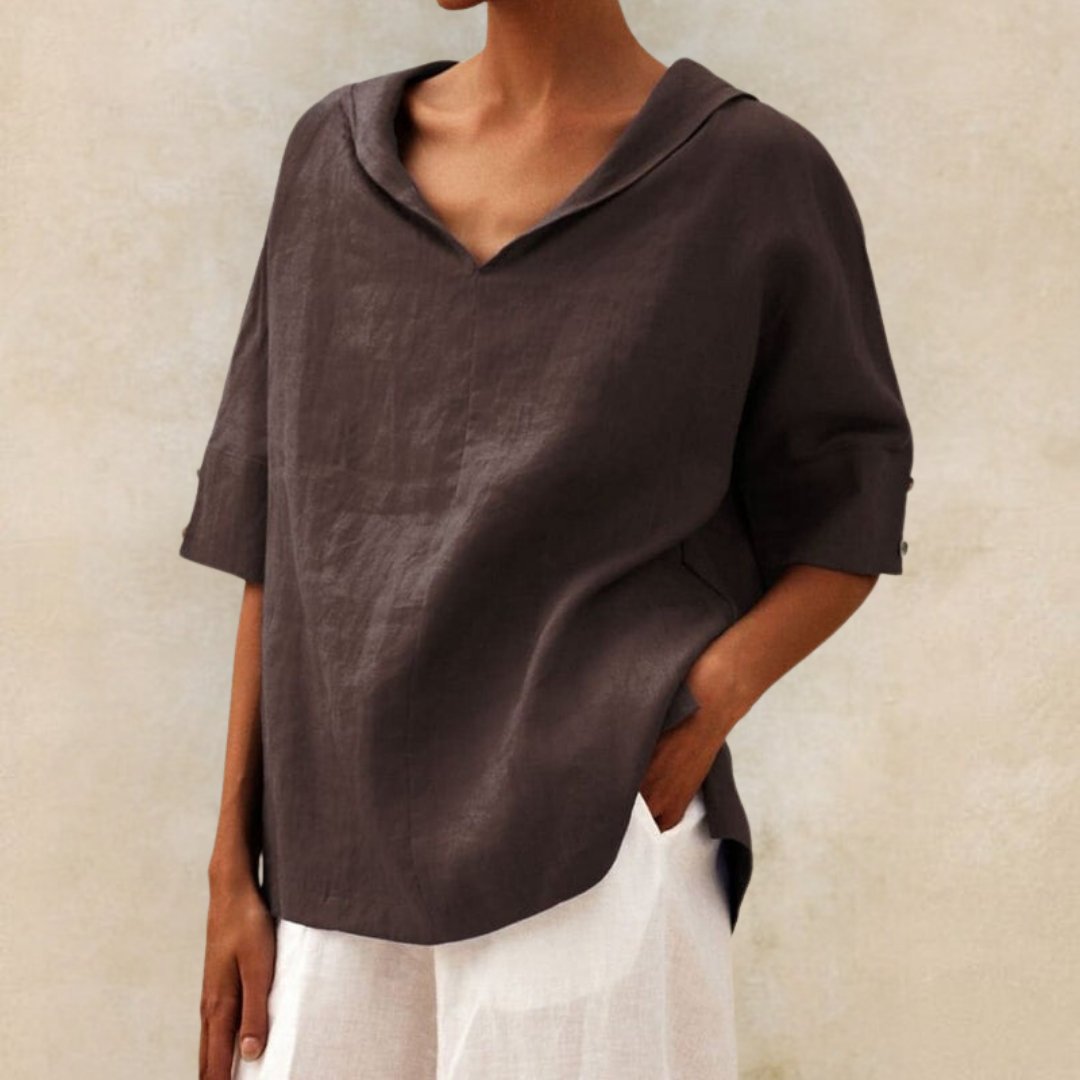 Julie™ | Chemise ample à col en V
