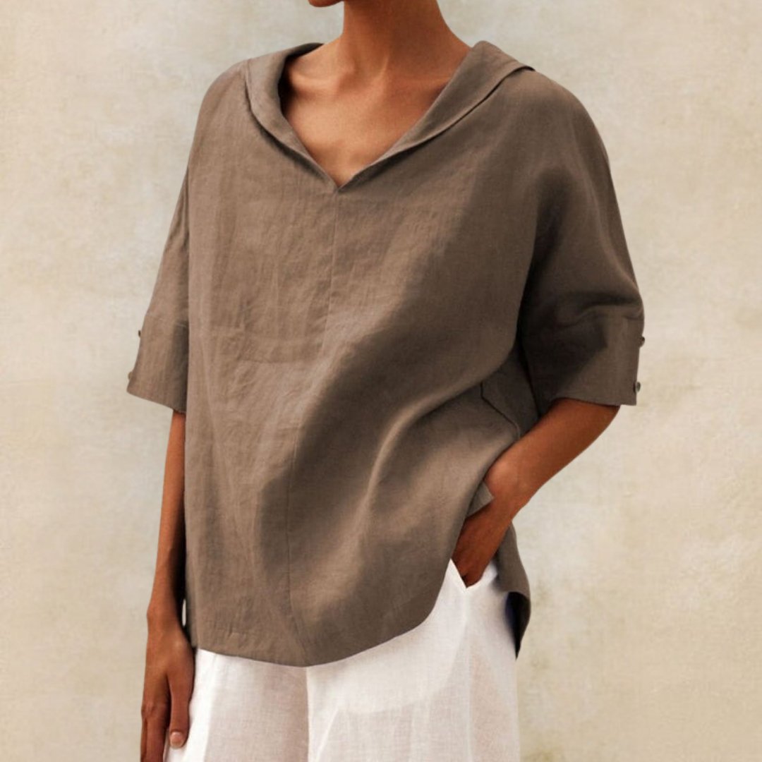 Julie™ | Chemise ample à col en V