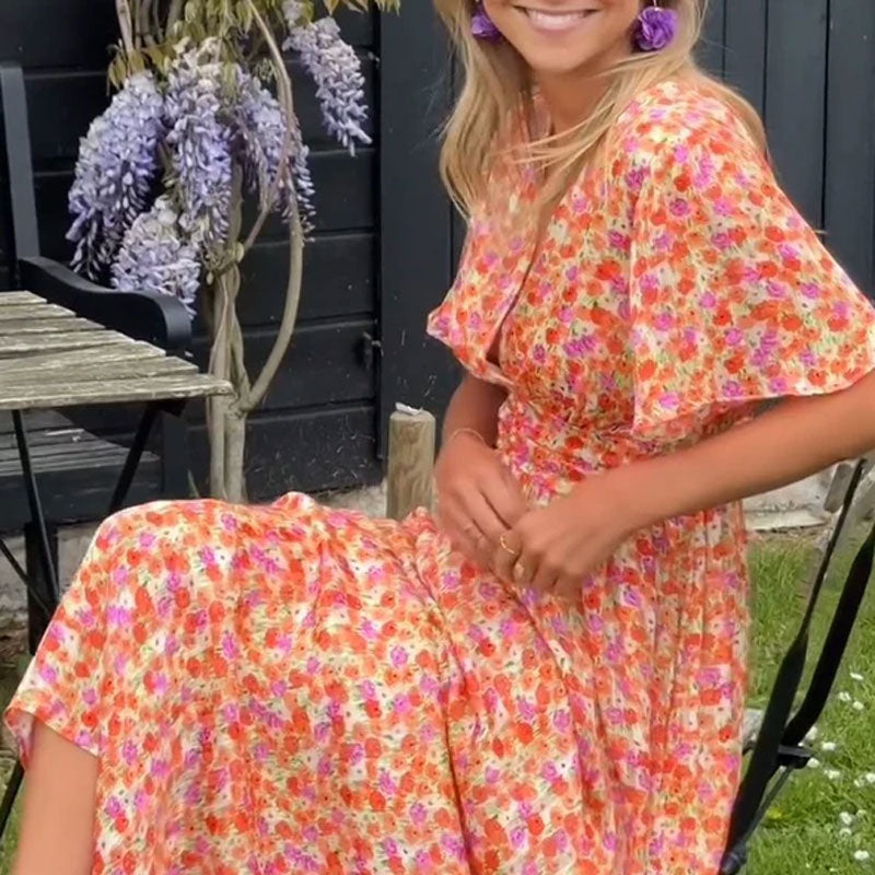 Mirabelle™ | Robe à décolleté en V et Imprimé