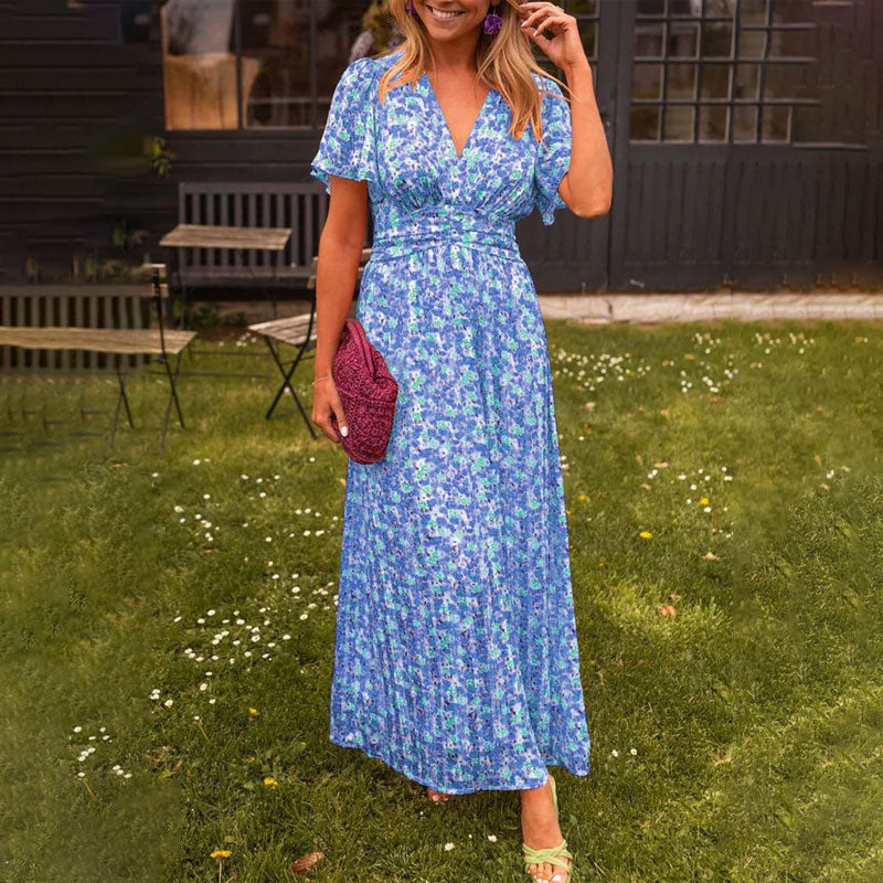 Mirabelle™ | Robe à décolleté en V et Imprimé