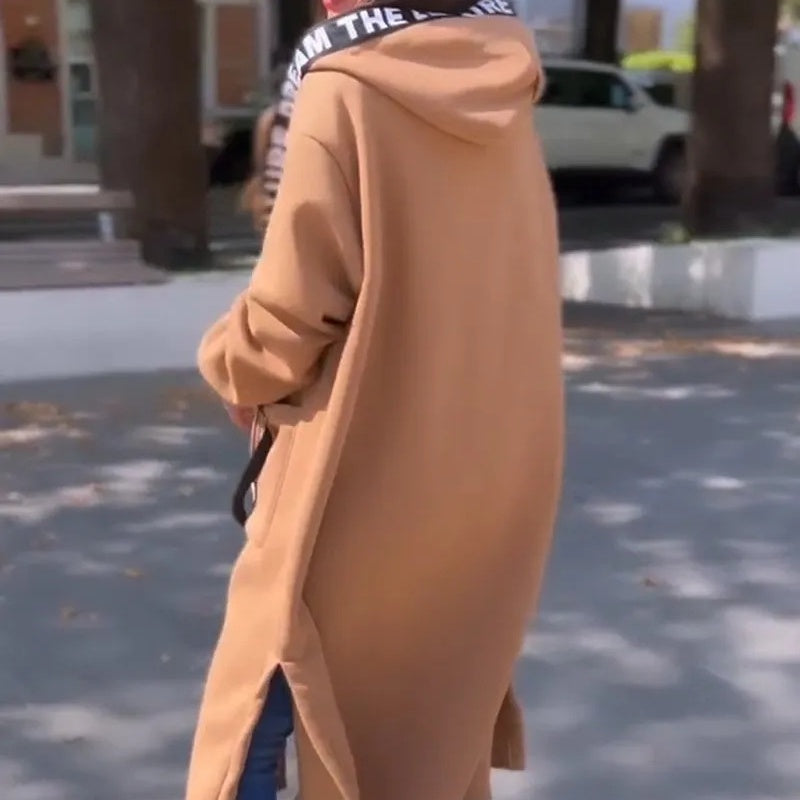 Elaine™ | Veste Sweat Longue avec Capuche
