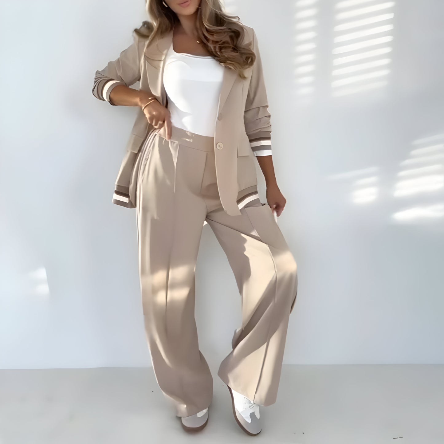 Antoinette™ | Ensemble rayé chic