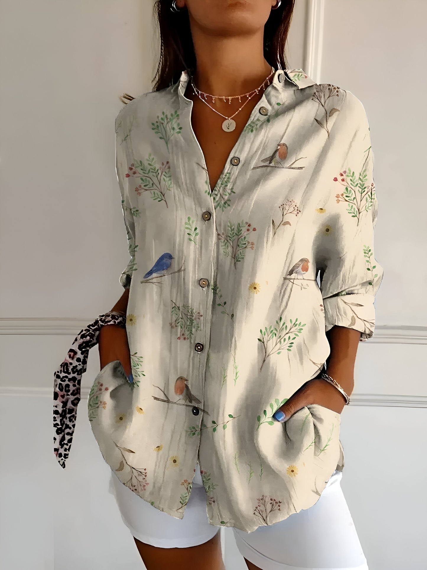 Malou™ | Blouse à fleurs avec Boutons