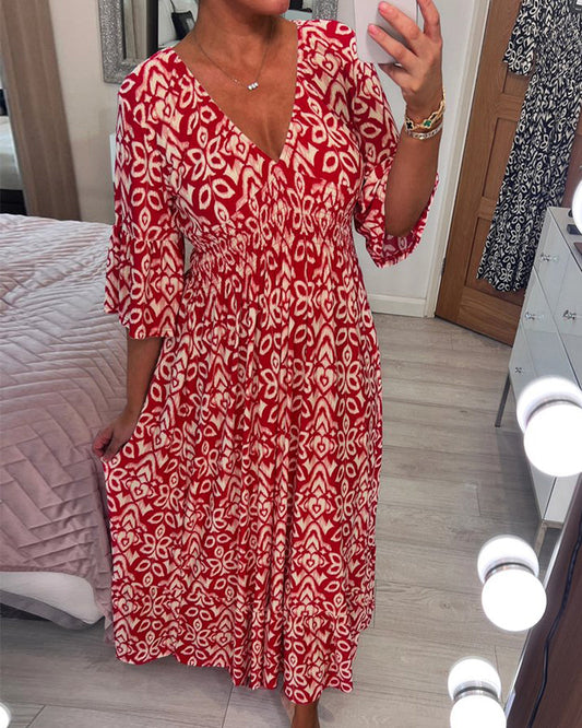 Élina™ | Robe Maxi Élégante Avec Imprimé
