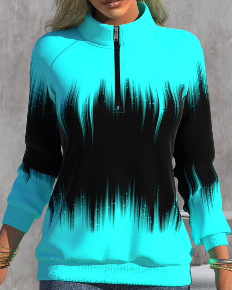 Mia™ | Pull à col montant et imprimé dégradé