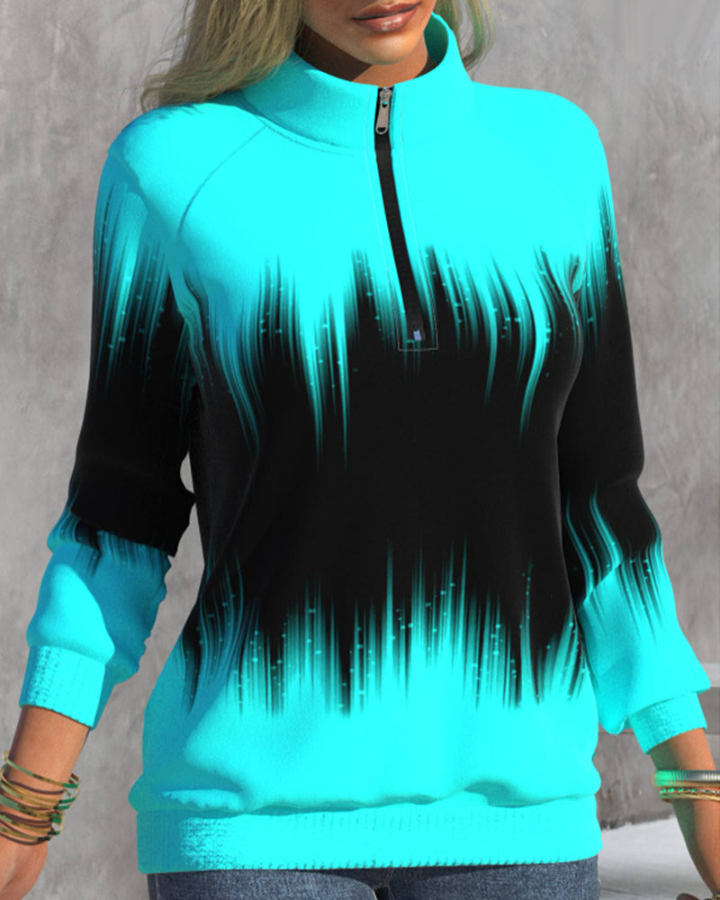 Mia™ | Pull à col montant et imprimé dégradé
