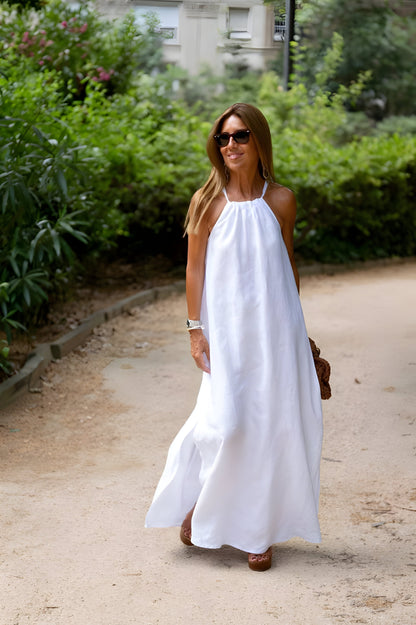 Elina™ | Robe Halter Aérée en Mélange de Coton