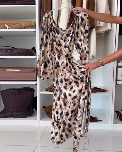 Mara™ | Robe élégante avec décolleté en V et imprimé séduisant