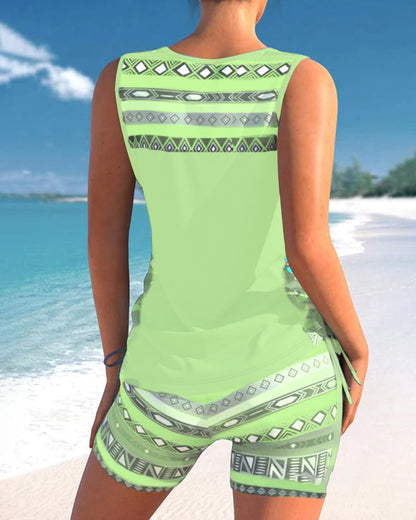 Lulu™ | Tankini avec imprimé géométrique et décolleté en V
