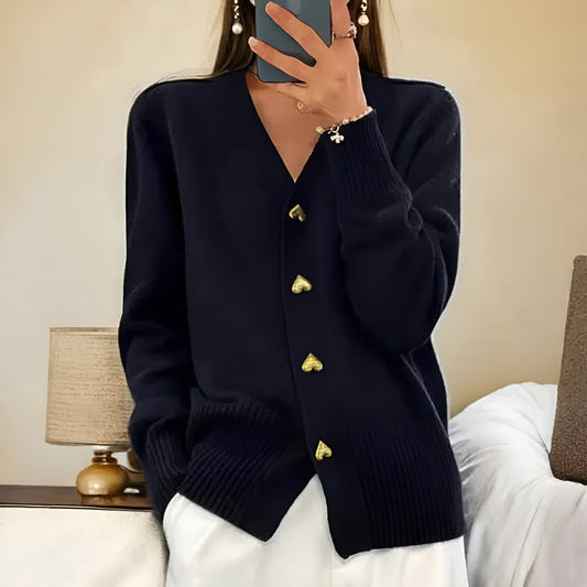 Ciara™ | Cardigan Élégant Avec Des Boutons En Forme De Cœur