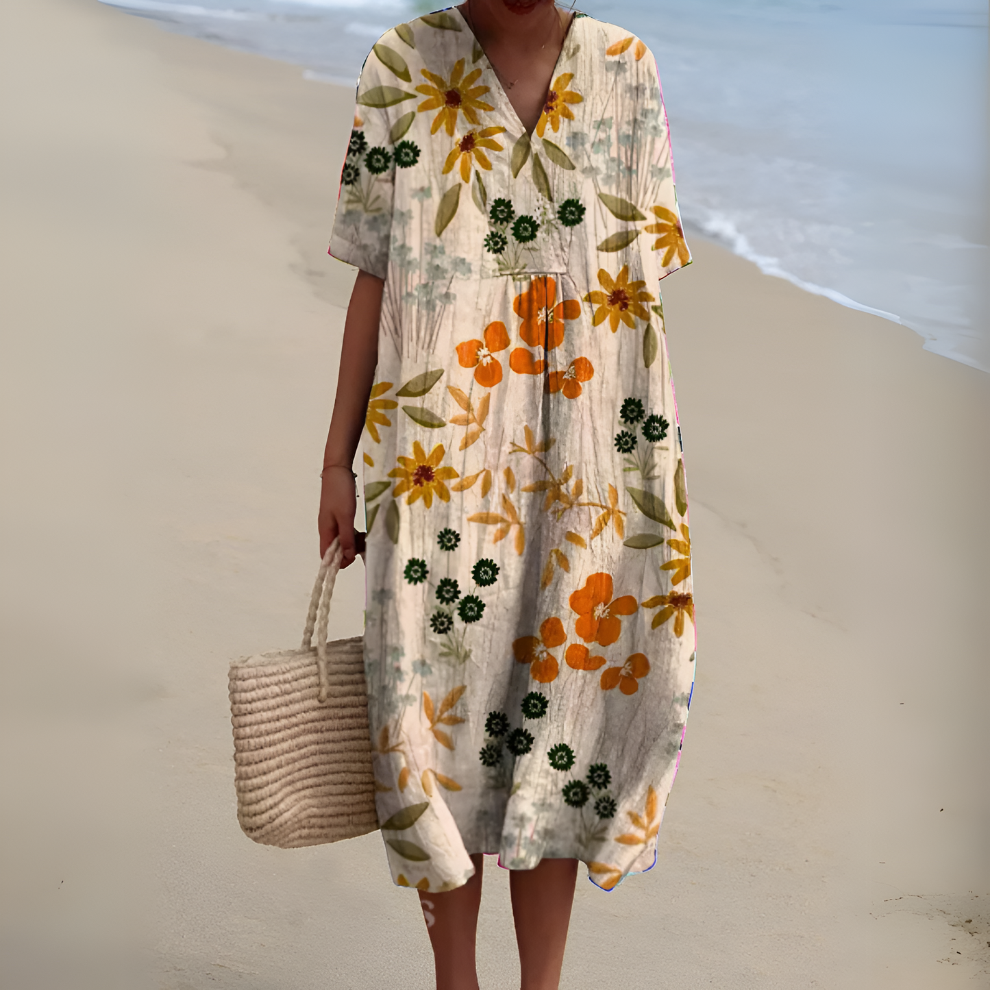 Nicole™ | Robe d'Été avec Fleurs