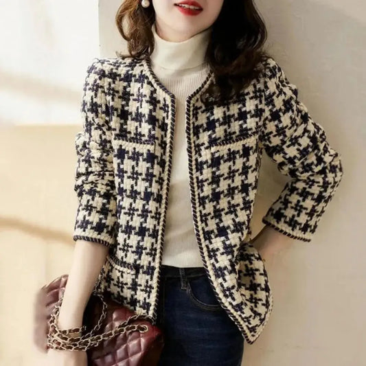 SOLÈNE™ | Veste à carreaux Chic