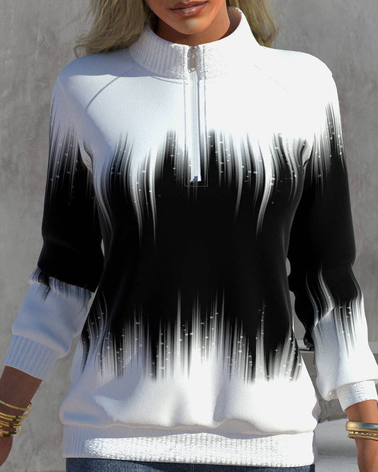 Mia™ | Pull à col montant et imprimé dégradé