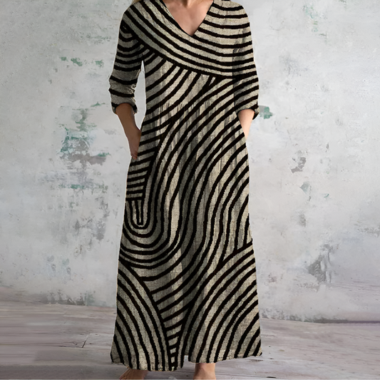 Ariane™ | Robe Vintage Rayée
