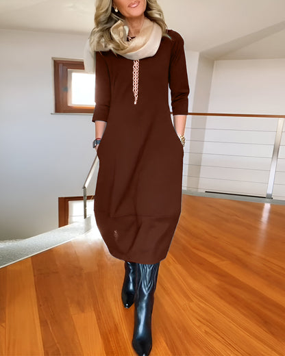 Élodie™ | Robe Élégante Unie