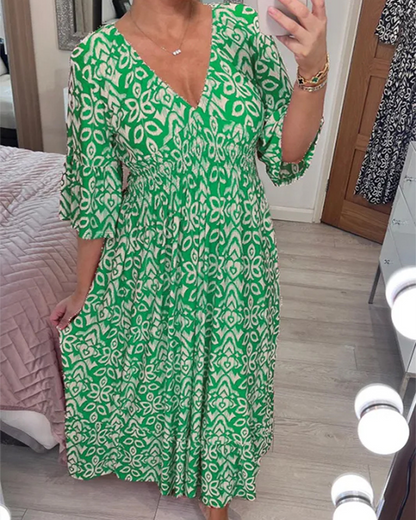 Élina™ | Robe Maxi Élégante Avec Imprimé