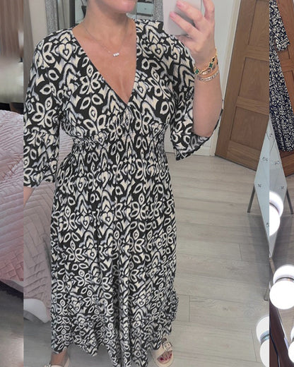 Élina™ | Robe Maxi Élégante Avec Imprimé