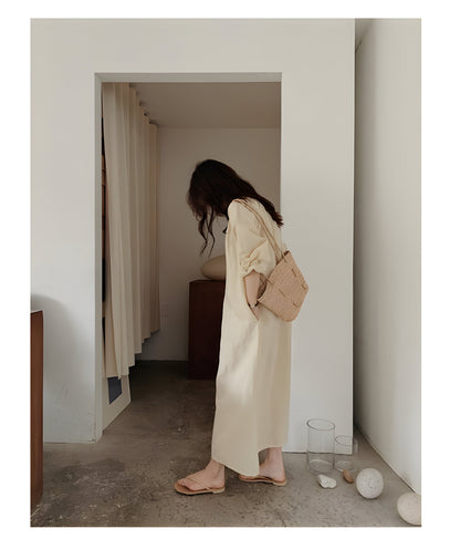 Sohée™ | Robe de Lounge Élégante en Coton