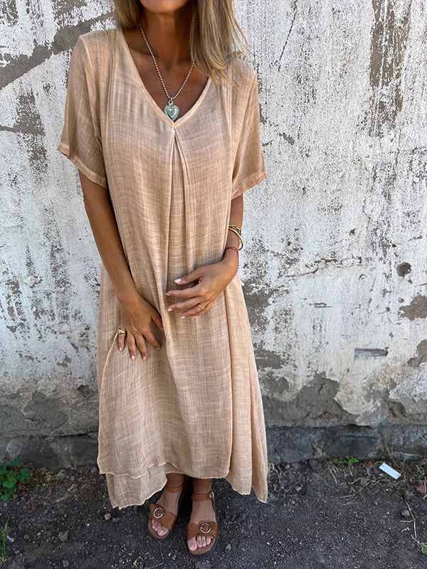 Lysiane™ | Robe Loose à Col en V