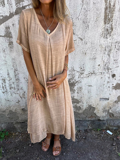 Lysiane™ | Robe Loose à Col en V