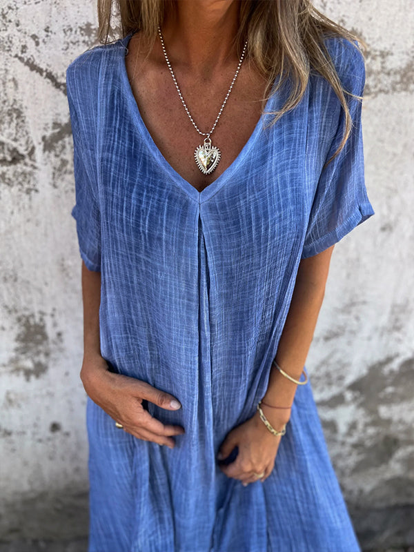 Lysiane™ | Robe Loose à Col en V