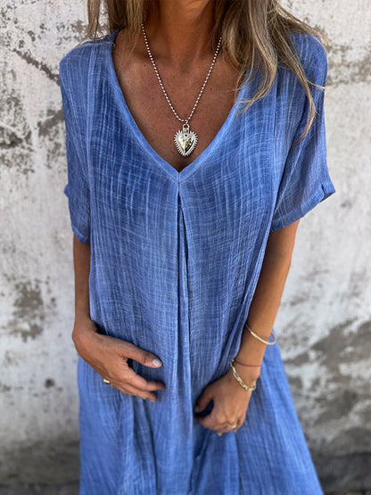 Lysiane™ | Robe Loose à Col en V