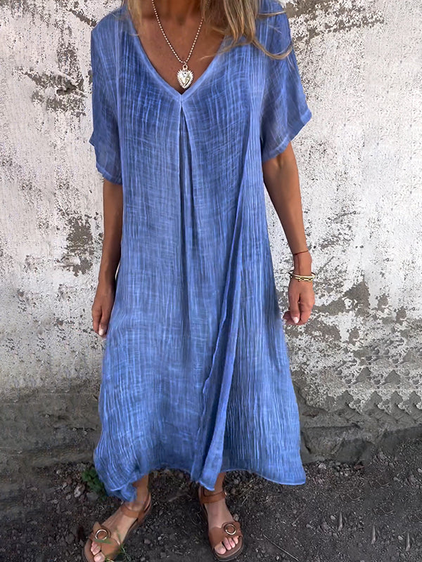 Lysiane™ | Robe Loose à Col en V