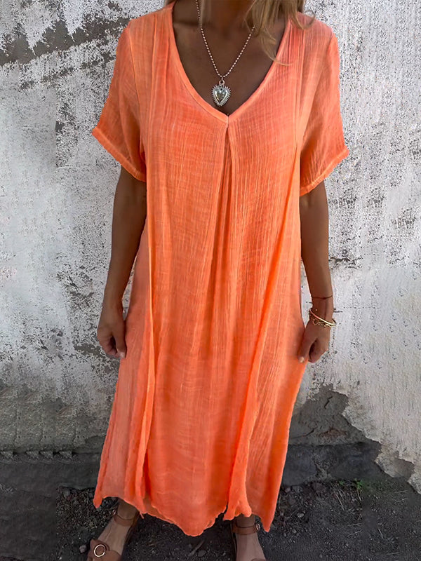 Lysiane™ | Robe Loose à Col en V