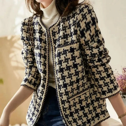 SOLÈNE™ | Veste à carreaux Chic