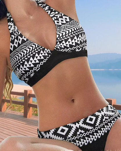 Laluna™ | Bikini à fleurs et motifs géométriques