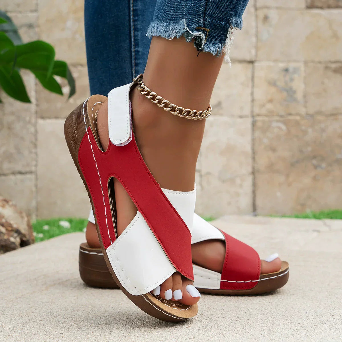 Milena™ |  Sandales orthopédiques bicolores