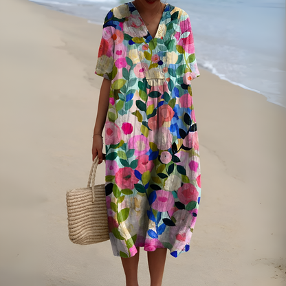 Nicole™ | Robe d'Été avec Fleurs