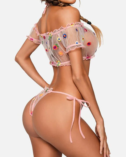 Gigi™ | Ensemble de pyjama en mesh transparent sexy