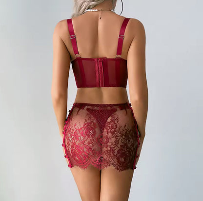 Amber™ | Ensemble Lingerie Rouge Désir