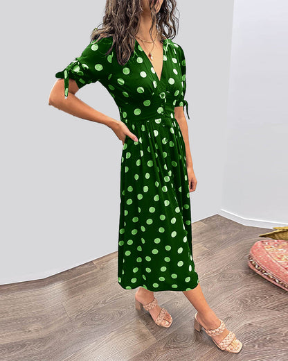 Monique™ | Robe Élégante à Pois
