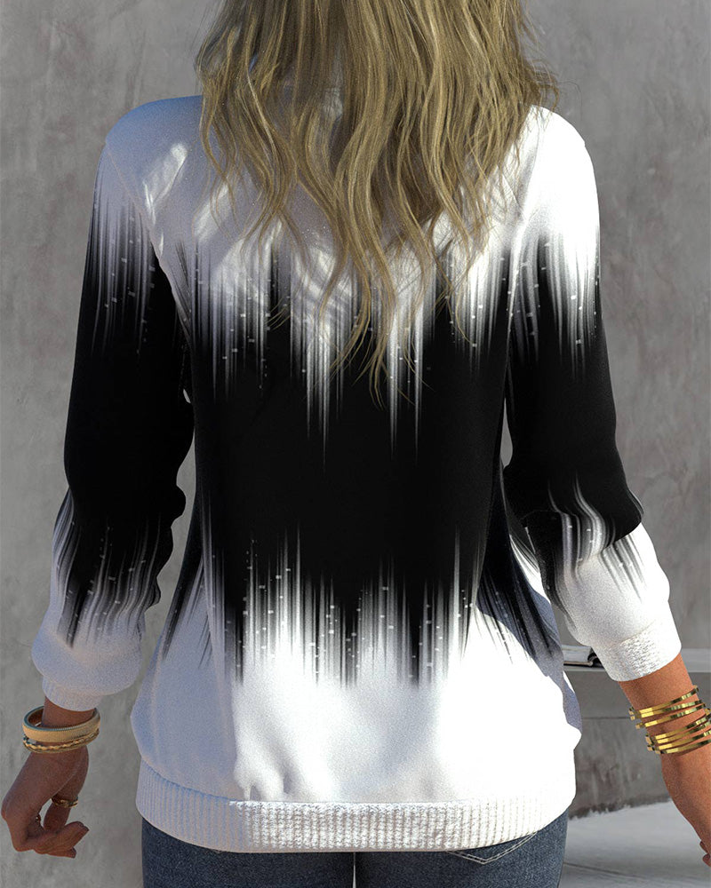 Mia™ | Pull à col montant et imprimé dégradé