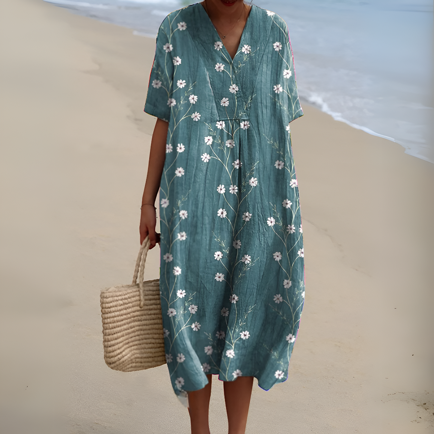 Nicole™ | Robe d'Été avec Fleurs