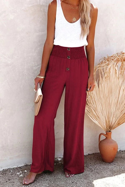 Livia™ | Pantalon en Lin à Taille Haute