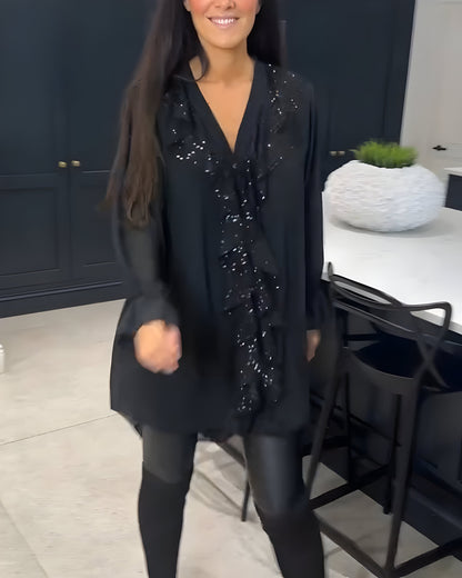 Sylvaine™ | Blouse Élégante avec Volants