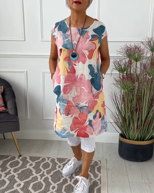 Manon™ | Robe décontractée avec Imprimé Floral Coloré
