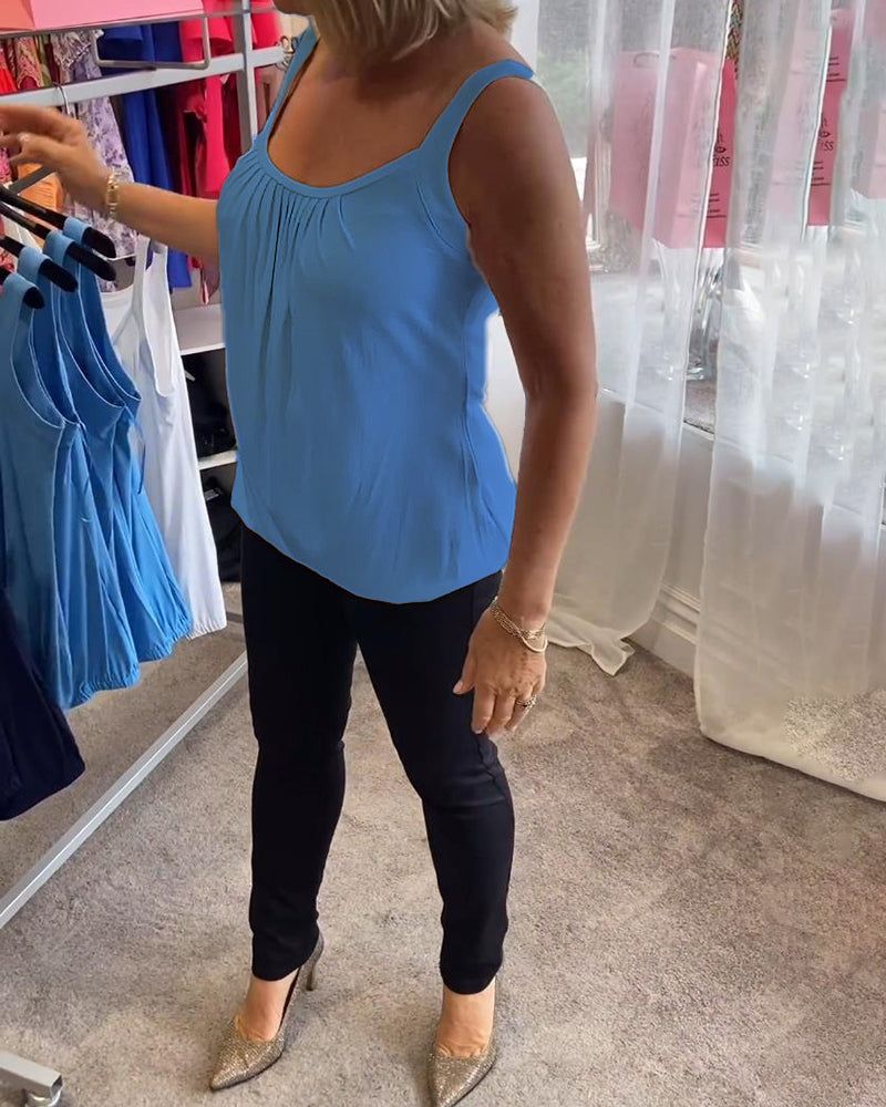 Estelle™ | Top en coton plissé