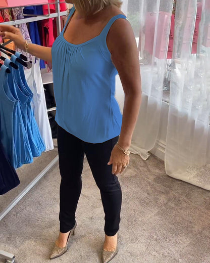 Estelle™ | Top en coton plissé