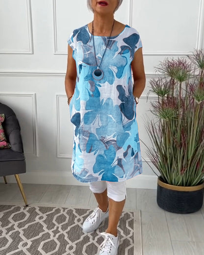 Manon™ | Robe décontractée avec Imprimé Floral Coloré