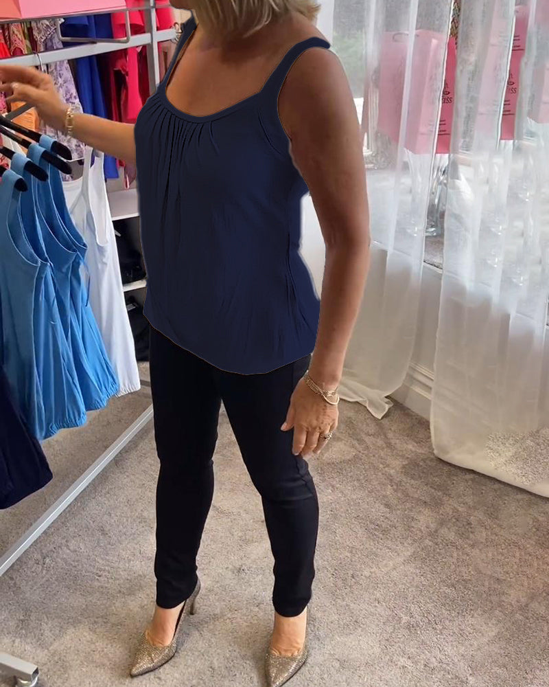 Estelle™ | Top en coton plissé