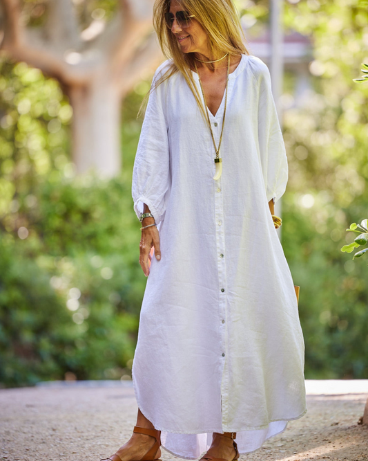 Ayla™ | Robe Lin Élégante