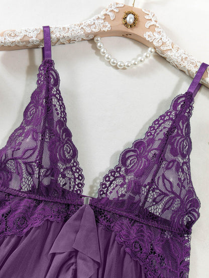 Nina™ | Ensemble de Nuisette en Dentelle Transparente