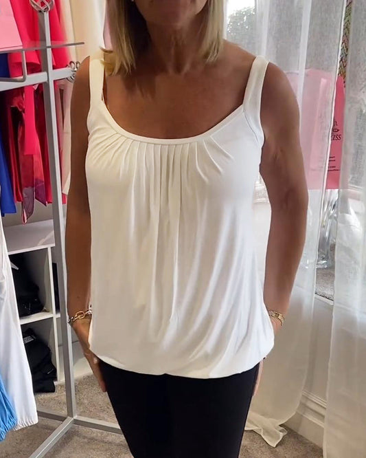 Estelle™ | Top en coton plissé