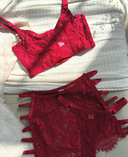 Amber™ | Ensemble Lingerie Rouge Désir